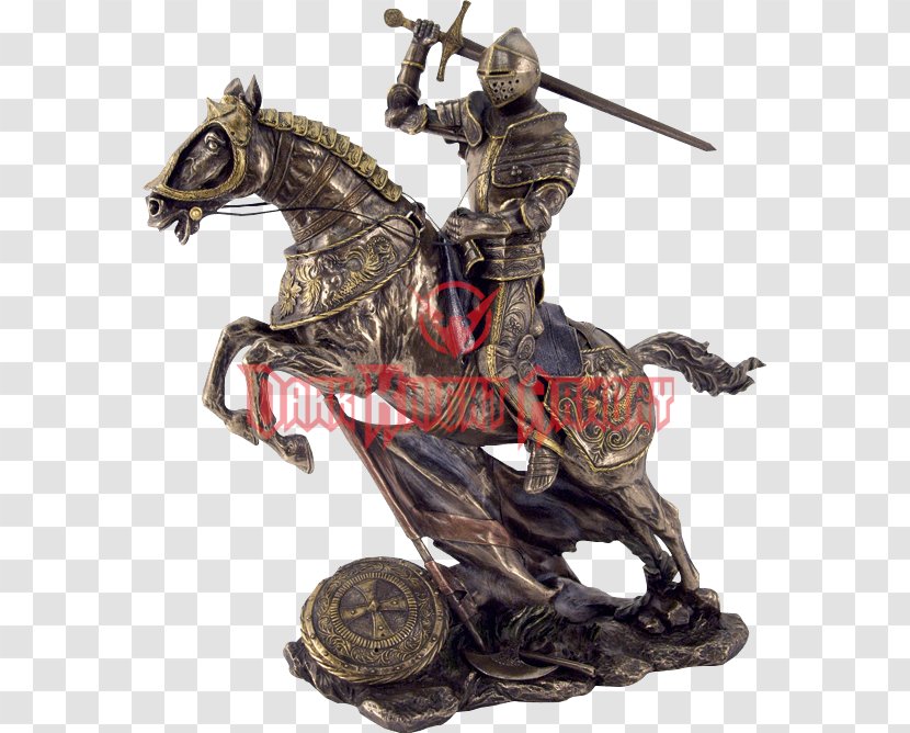Equestrian Statue Middle Ages Bronze Sculpture Knight - Figurine Transparent PNG