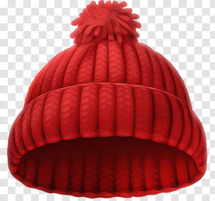 Red Clothing Beanie Knit Cap Cap Transparent PNG