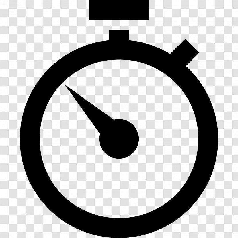 Stopwatch Time Download - Black And White Transparent PNG