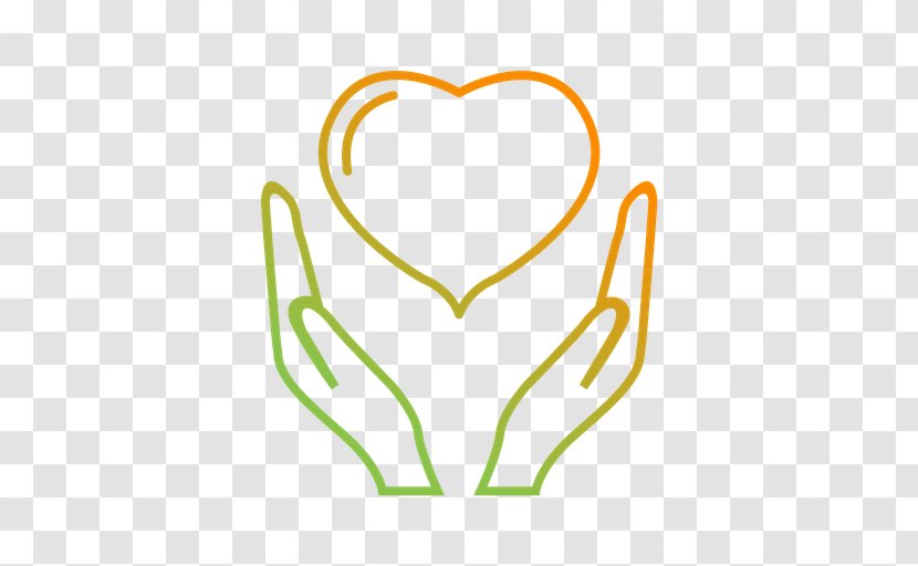Yellow Heart Love Hand Gesture - Logo Smile Transparent PNG