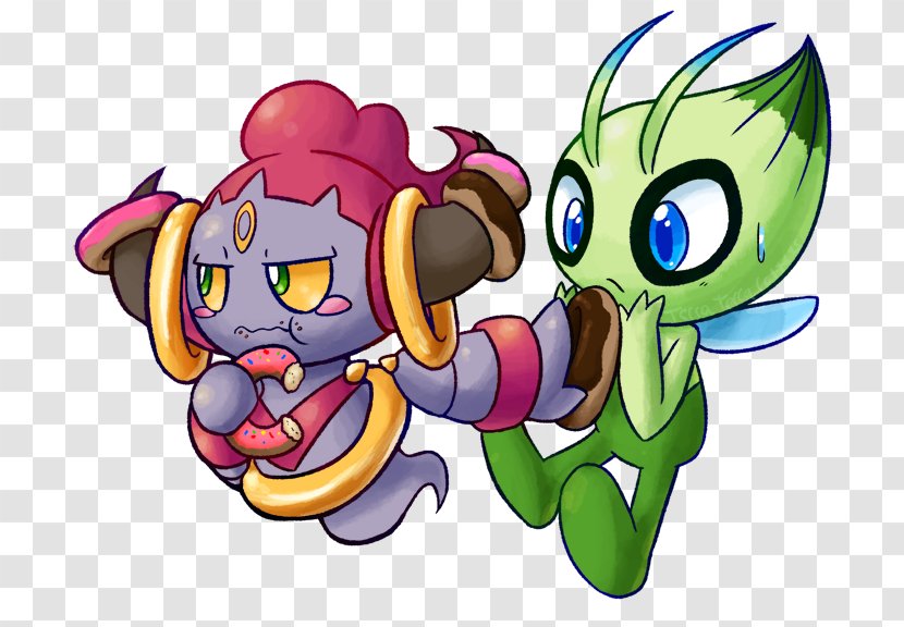 Hoopa Jirachi Drawing Celebi Pokémon - Cartoon - Vertebrate Transparent PNG