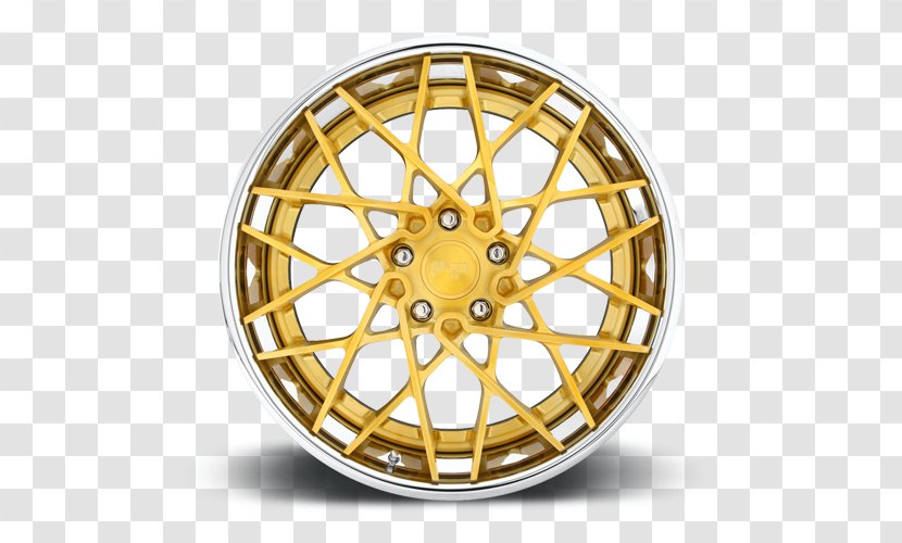 Alloy Wheel Rim Forging Car - Brushed Gold Transparent PNG