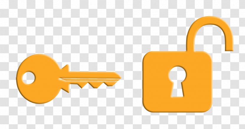 Padlock Font - Orange Transparent PNG