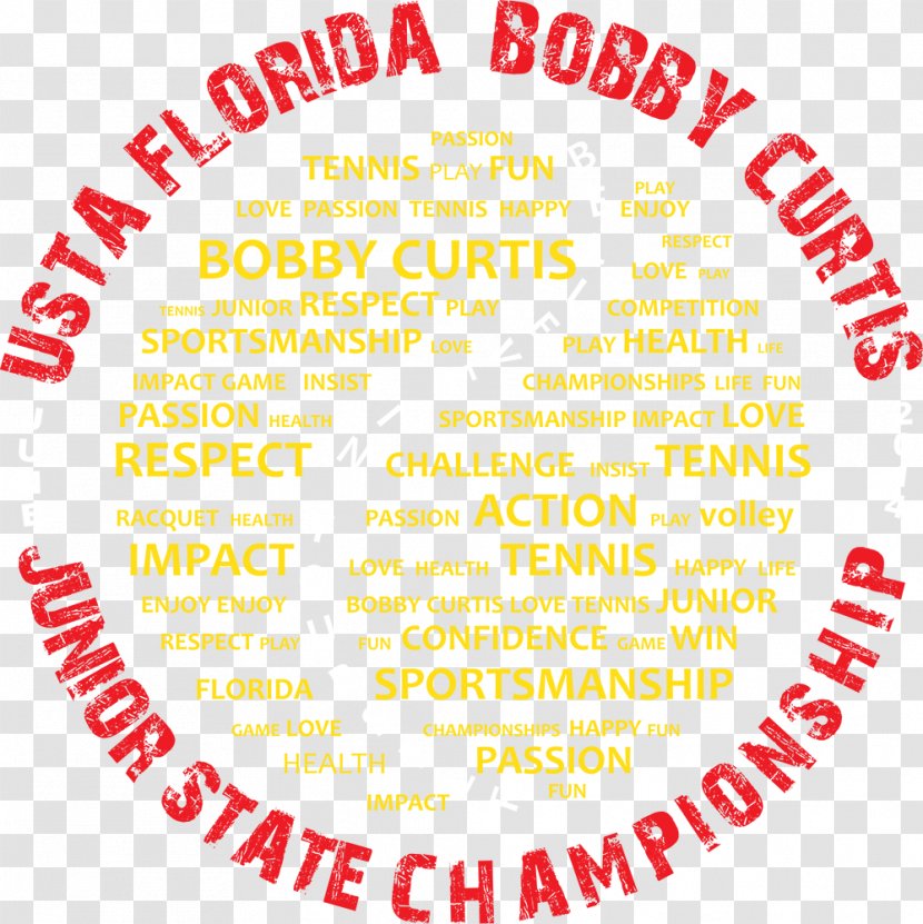 USTA Florida Tennis Brand Font Design - United States Association - State National Champions 2014 Transparent PNG