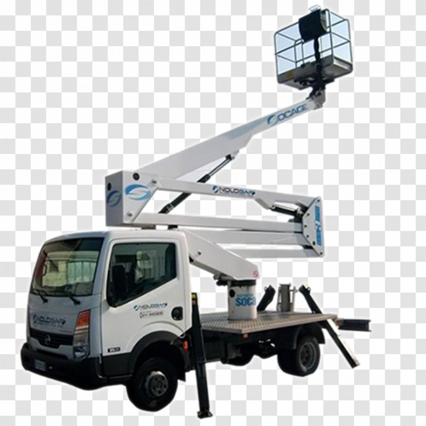 Van Aerial Work Platform Truck Architectural Engineering Crane - Automotive Exterior Transparent PNG