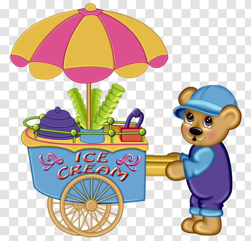 Ice Cream Clip Art - Flower - Selling Bear Transparent PNG