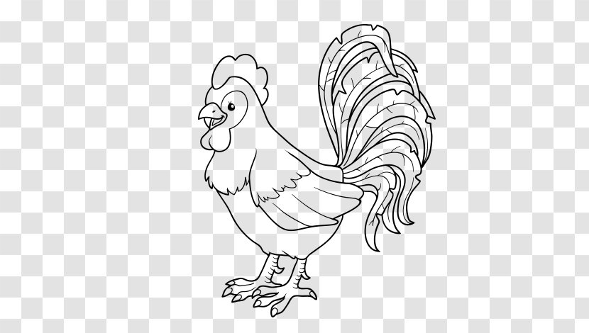 Chicken Coloring Book Drawing Rooster - Tree Transparent PNG