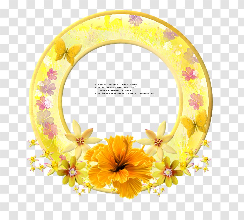 Floral Design Picture Frames - Plate Transparent PNG