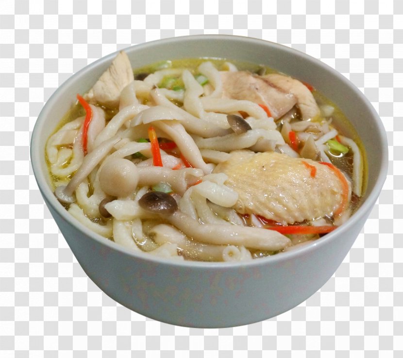 Thukpa Lo Mein Laksa Saimin Okinawa Soba - Food - Chicken Mushroom Soup Shougan Transparent PNG