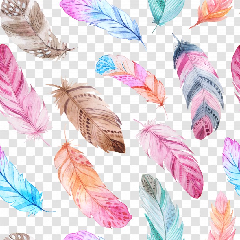 Watercolor Painting Royalty-free Drawing - Feather Transparent PNG