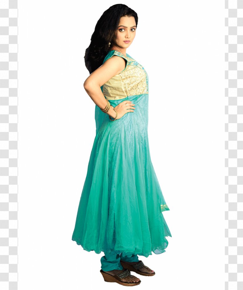 Clothing Cocktail Dress Fashion Design Turquoise - Saree Transparent PNG