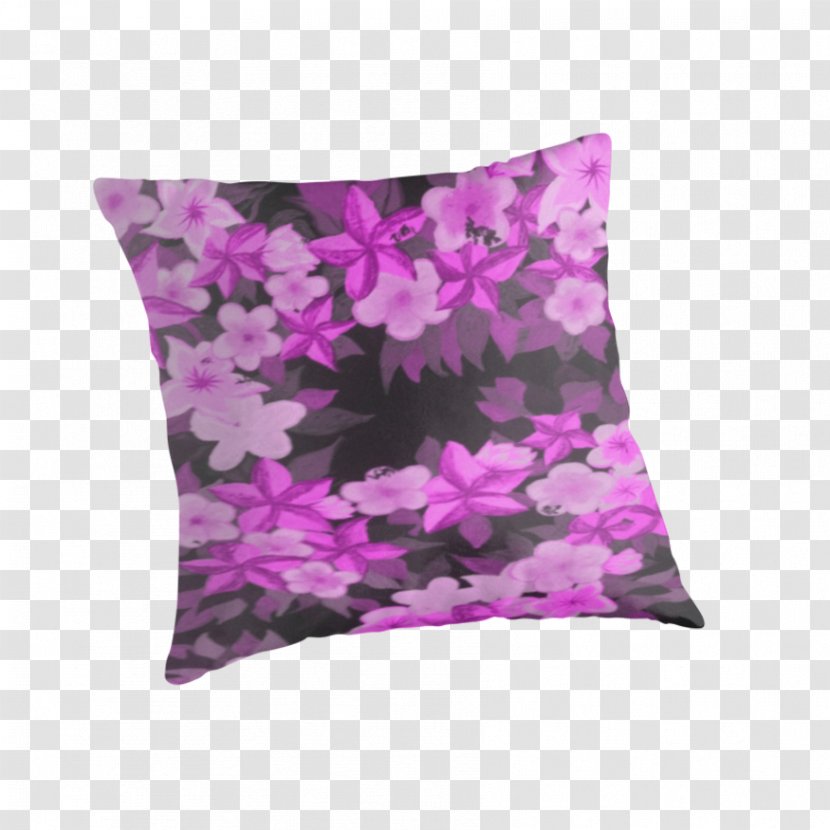 Throw Pillows Lilac Lavender Cushion Magenta - Plumeria Transparent PNG