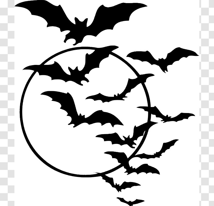 Bat Halloween Clip Art - Plant - Moon Clipart Transparent PNG