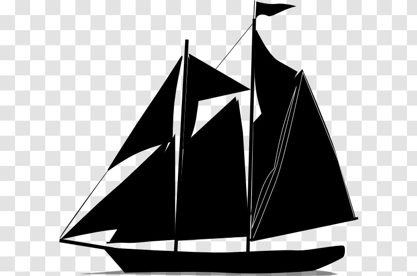 Sailboat Sailing T-shirt Clip Art - Monochrome - Sail Transparent PNG