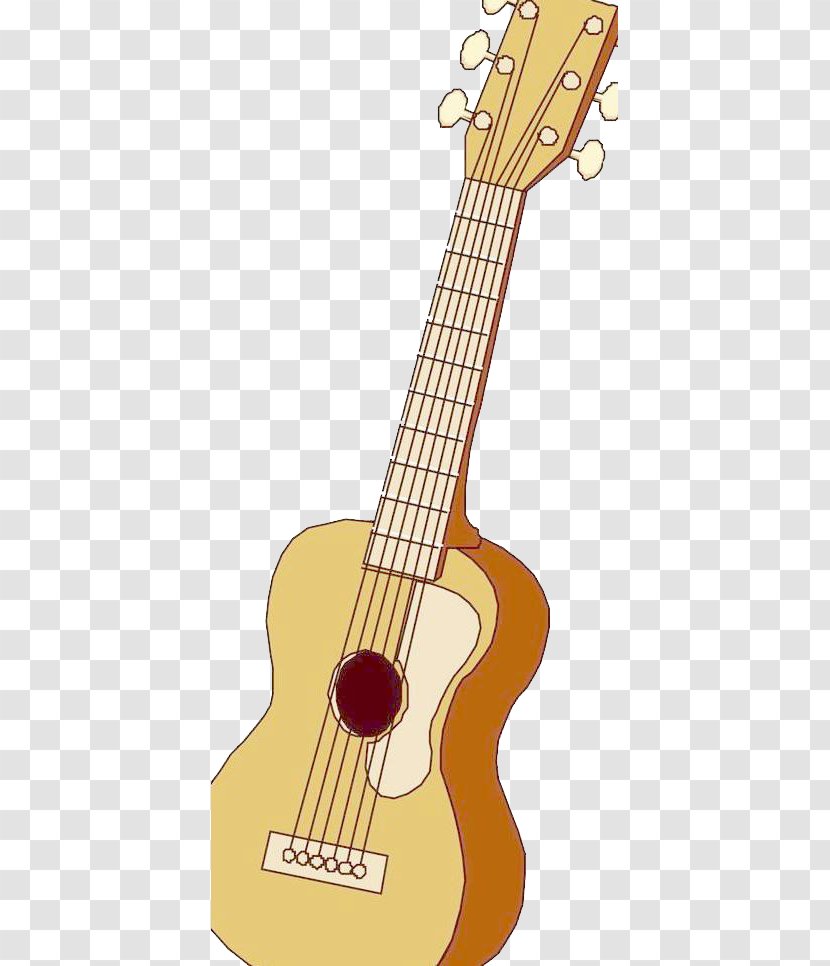 Tiple Ukulele Acoustic Guitar Cartoon Cuatro - Frame - Creative Transparent PNG