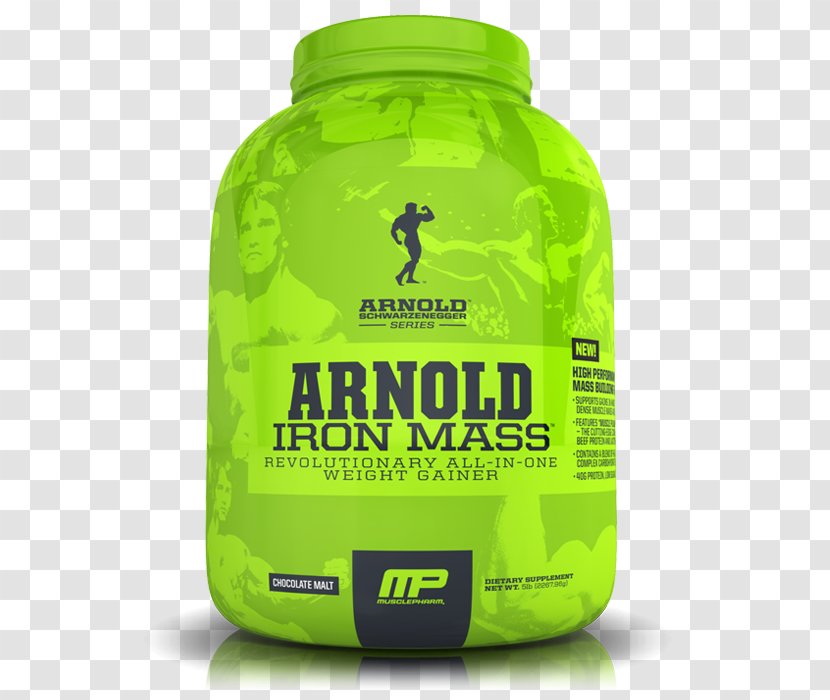 Gainer Bodybuilding Supplement MusclePharm Corp Dietary Arnold By Musclepharm Iron Mass, Vanilla Malt - Mass - 5 Lb TubBodybuilding Transparent PNG