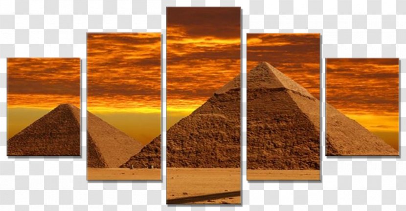 Egyptian Pyramids Monochrome Photography - Flooring - 30x70 Transparent PNG