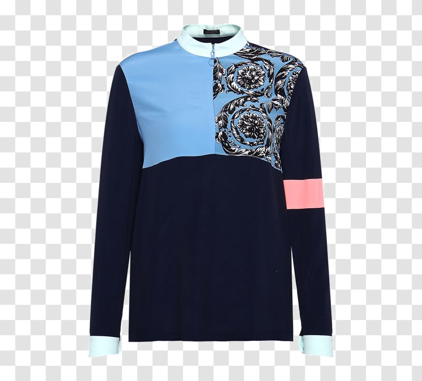 T-shirt Sleeve Blouse - Blue - Ms. Lapel Button-down Shirt Transparent PNG