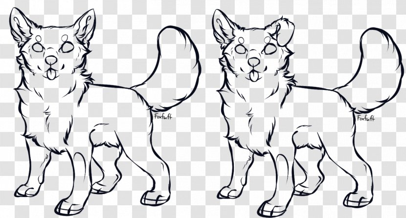 Whiskers Line Art Wolfdog Red Fox - Frame - Dog Transparent PNG