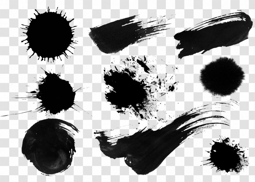 Ink Brush Adobe Photoshop Graphic Design Vector Graphics Image - Black - Effects Transparent PNG