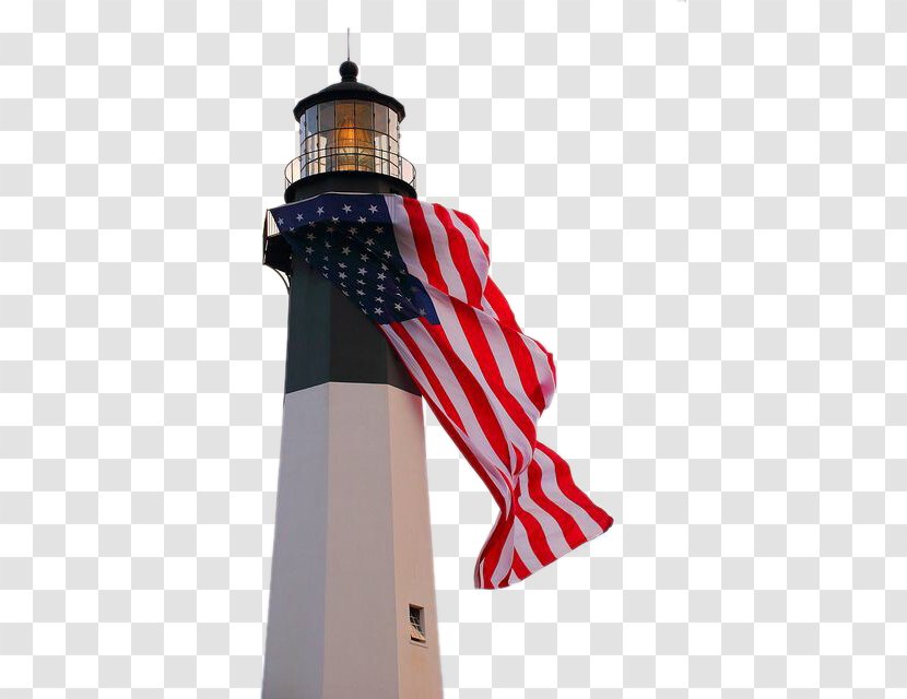 Tybee Island Atlantis Paradise Nantucket Gary Captain Dereks Dolphin Adventure - Photography - Lighthouse With The American Flag Transparent PNG