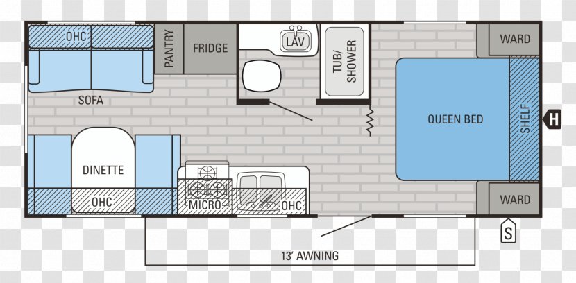 Floor Plan Caravan Campervans Jayco, Inc. - Property - House Transparent PNG