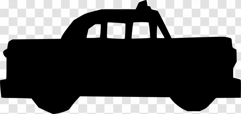 Car Cartoon - Chauffeur - Blackandwhite Pickup Truck Transparent PNG
