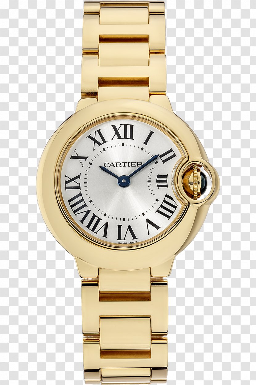 Cartier Ballon Bleu Watch Cabochon Jewellery - Gold Transparent PNG