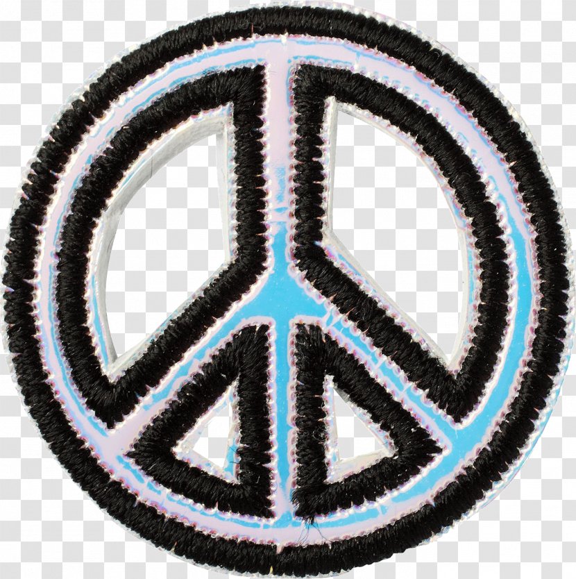 Peace Symbols Clip Art Hippie - Embroidered Patch - Sign Drawing Alien Transparent PNG