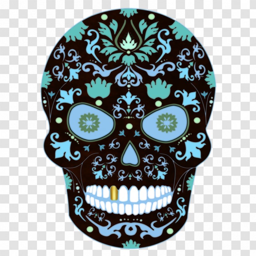 Skull Cartoon - Green - Visual Arts Aqua Transparent PNG