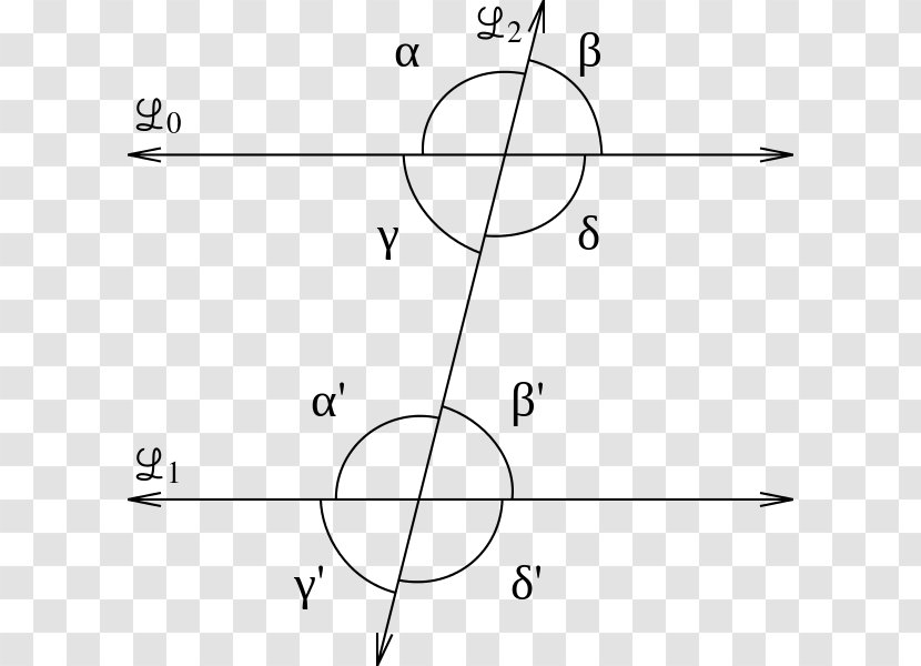 Line Right Angle Transversal Mathematics - Black And White Transparent PNG