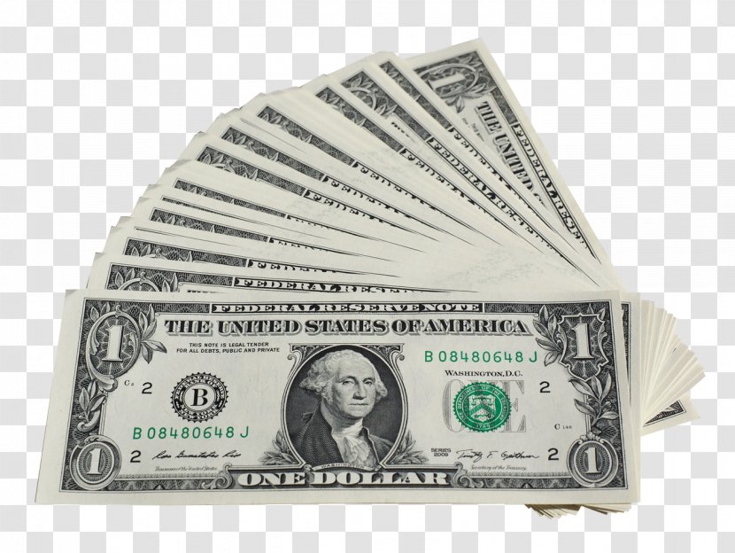 United States One-dollar Bill Dollar Banknote Money Two-dollar - Fiftydollar - Hundred Bills Transparent PNG
