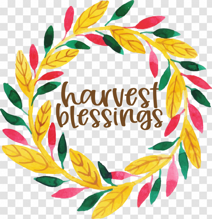 Harvest Blessings Thanksgiving Autumn Transparent PNG