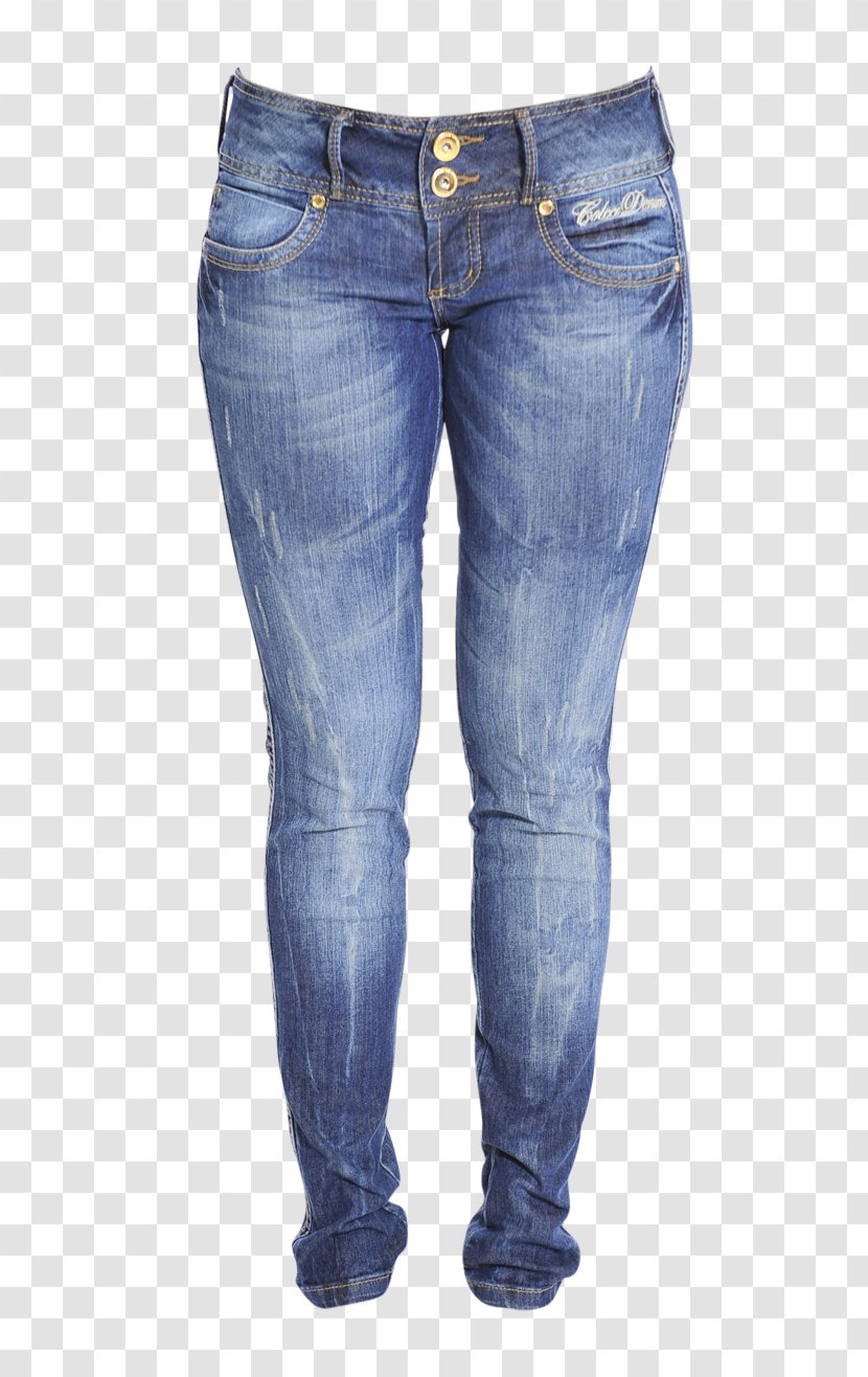 Jeans Denim Pants Cotton Spandex - Silhouette Transparent PNG
