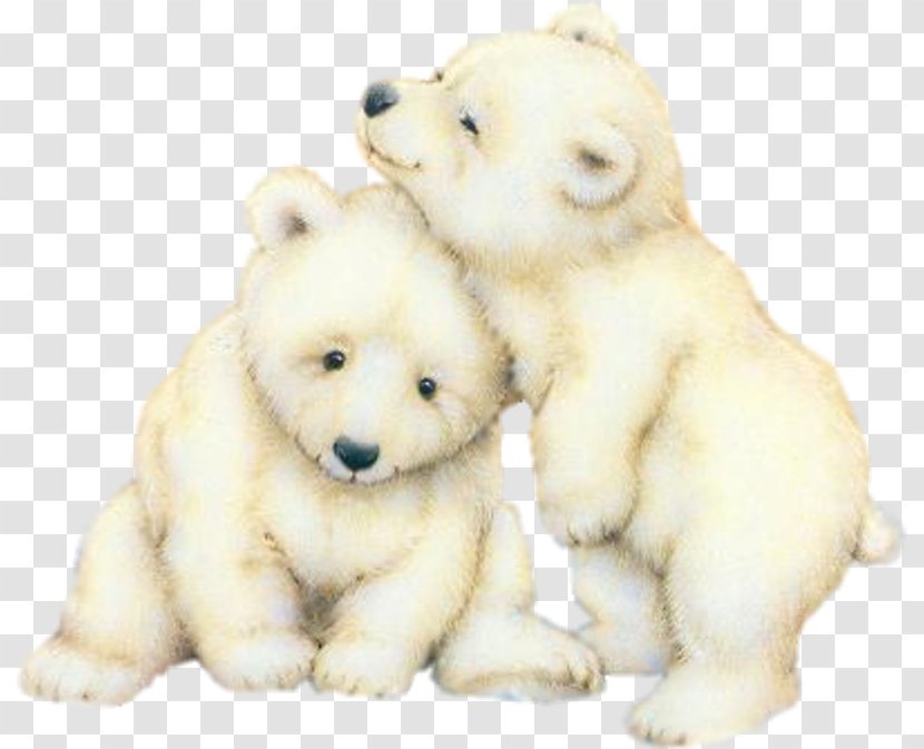 Polar Bear Cubs Giant Panda Brown - Heart - Hand-painted White Transparent PNG
