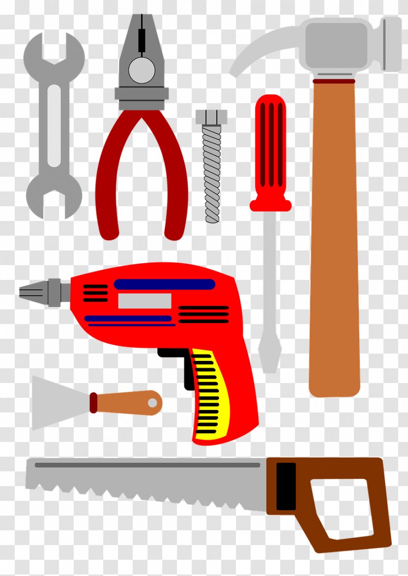 Tool Screwdriver Drill Clip Art - Hammer Transparent PNG