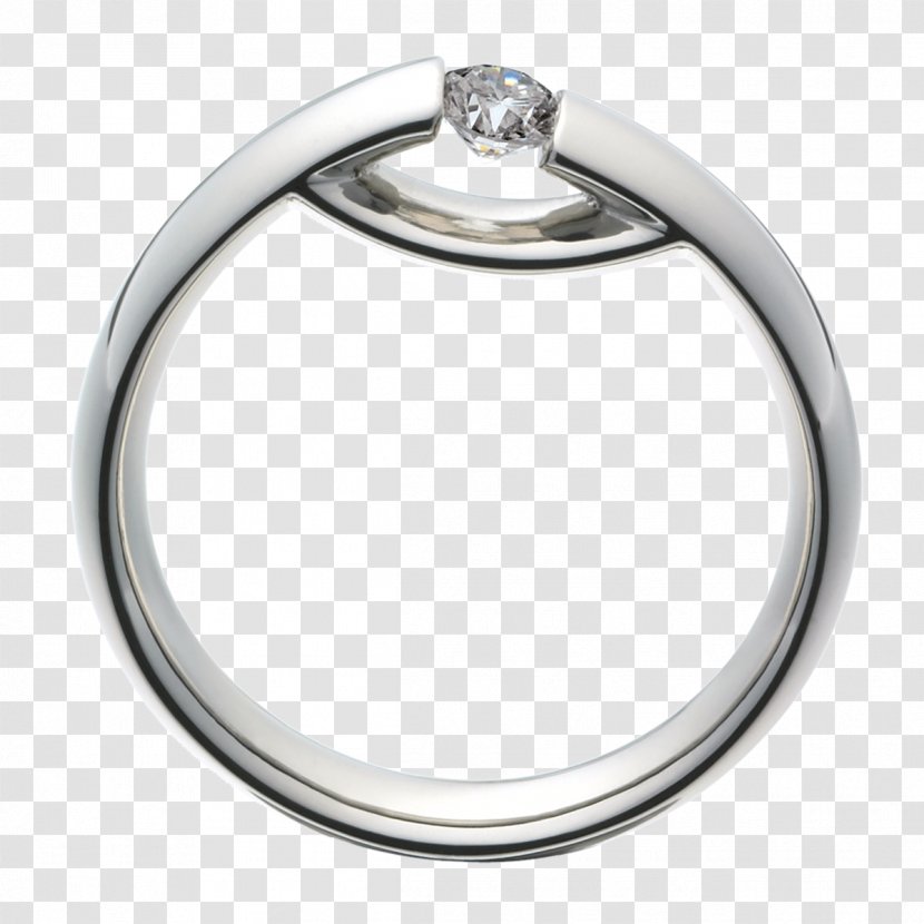 Wedding Ring Jewellery Diamond - Silver Transparent PNG