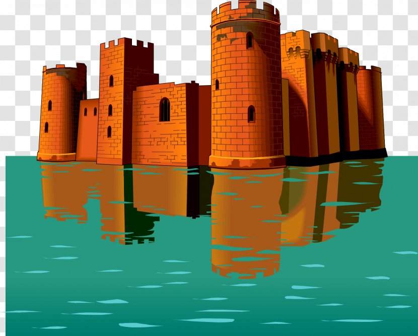 Bodiam Castle Royalty-free Illustration - Moat - Ancient Brick Near The Water Color Transparent PNG