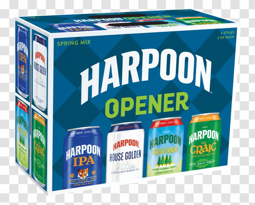 India Pale Ale Harpoon Brewery Packaging And Labeling Fluid Ounce Water - Beverage Can Transparent PNG