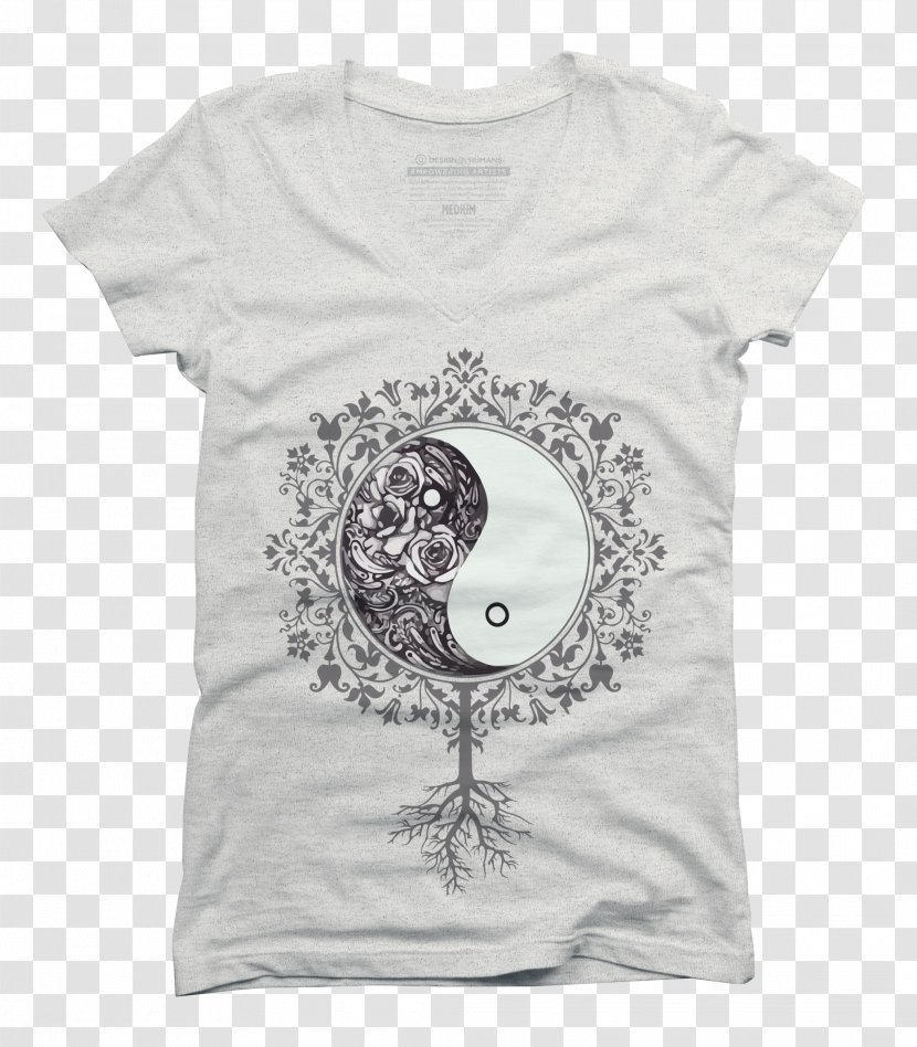 T-shirt Clothing Top Spreadshirt - White - Yin-yang Transparent PNG