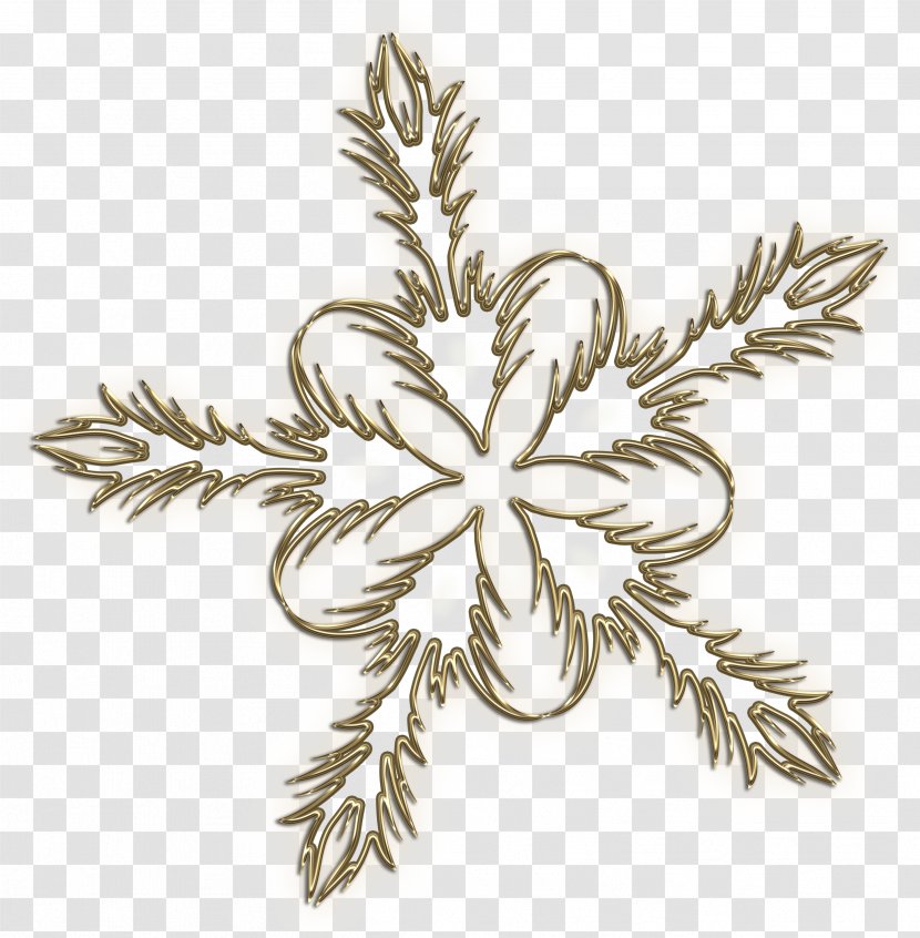 Branching - Golden Snowflakes Transparent PNG
