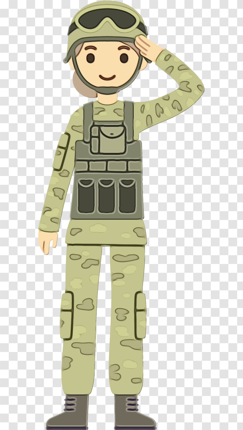 Cartoon Standing Soldier Toy Transparent PNG
