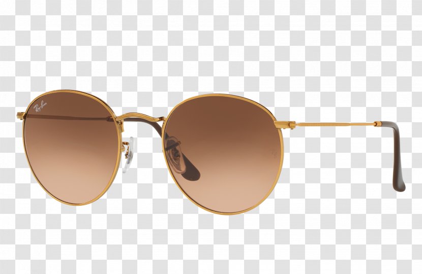 Ray-Ban Round Metal Aviator Sunglasses General - Mirrored - Gradient Transparent PNG
