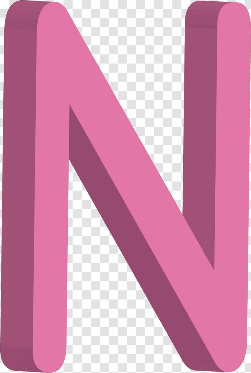 Letter Case N - Alphabet - Purple Transparent PNG