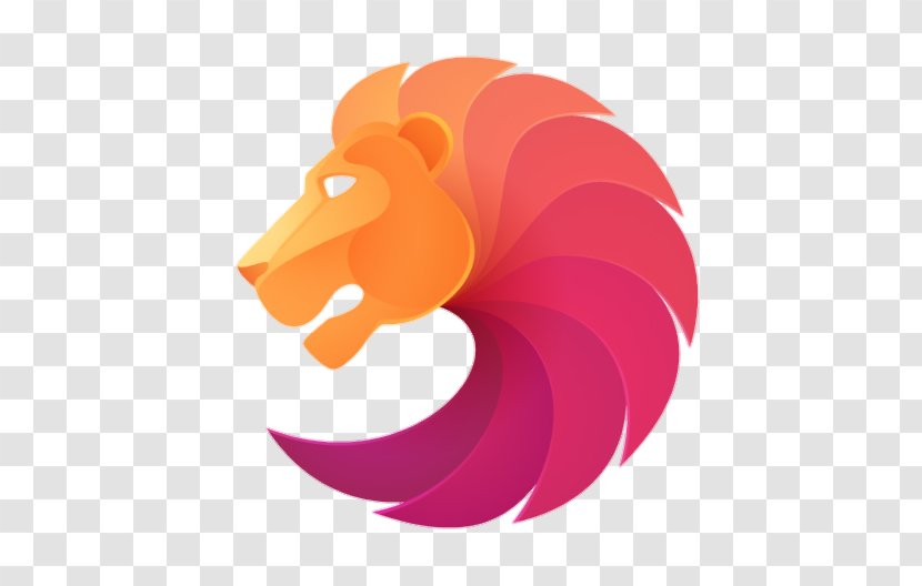 Lion Logo Illustration Design Clip Art - Degradado Background Transparent PNG