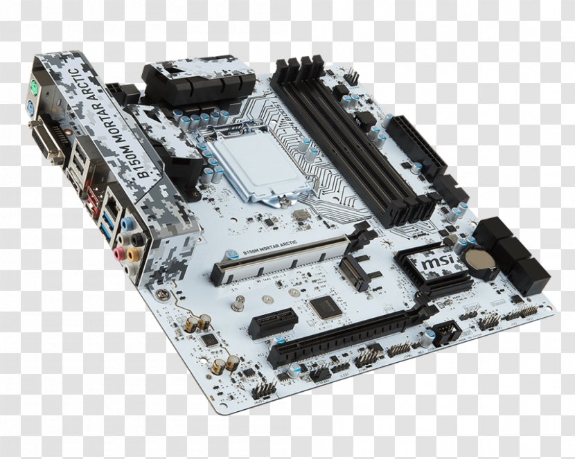 Intel LGA 1151 MSI B150M MORTAR ARCTIC - Microatx Transparent PNG