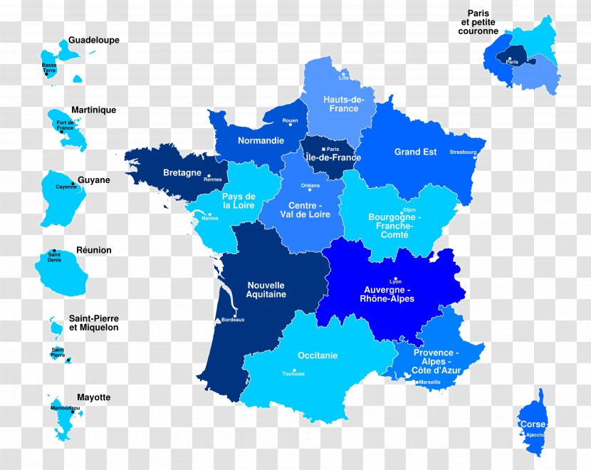Brittany Overseas France Picardy Regions Of Map - Diagram Transparent PNG