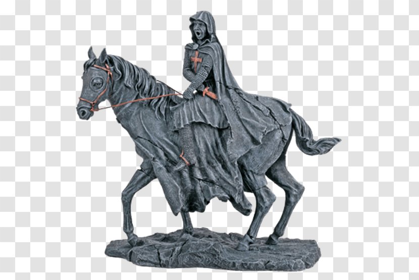Horse Knight Middle Ages Sword Crusades - Bronze Sculpture Transparent PNG