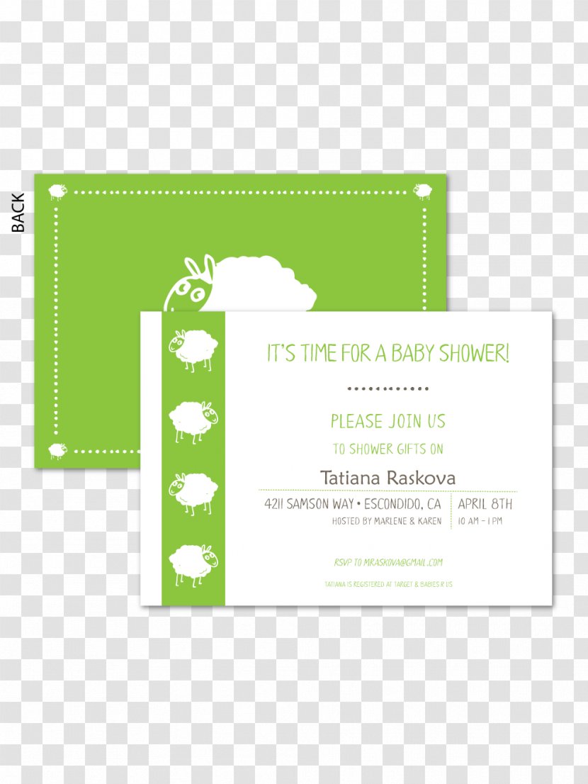 Wedding Invitation Paper Green Baby Shower - Purple Transparent PNG