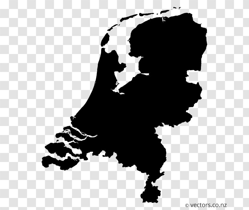 Netherlands Royalty-free Vector Map - Grey Background Transparent PNG